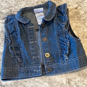 Baby girl denim vest